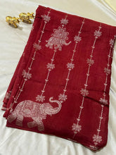 Matka tussar silk saree Brown Shade | Glow & Glitter Boutique