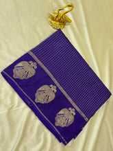Vintage style viscose silk saree Purple Color | Glow & Glitter Boutique