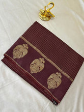 Vintage style viscose silk saree Brown Color | GLow & Glitter Boutiuqe