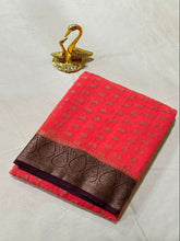 Premium Banaras georgette silk onion peal shade | Glow & Glitter Boutique
