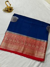 Premium Matka tussar silk Purple Blue Mix shade | Glow & Glitter Boutique