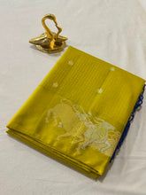 Vintage Banaras silk Parrot Green Color | Glow & Glitter Boutique