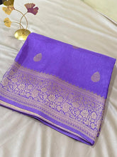 Viscose silk saree Lilac Shade | Glow & Glitter Boutique
