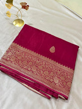 Banaras silk saree Wine brown Mix shade | Glow & Glitter Boutique