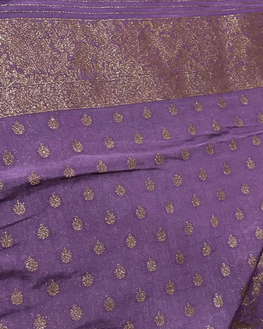 Banaras Georgette Elephant Zari Jaal Saree | Glow & Glitter Boutique