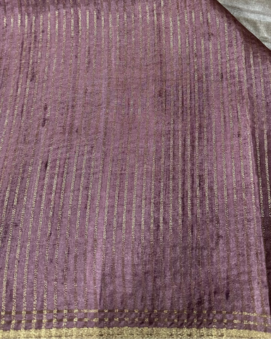 Premium Tussar silk saree with small borders Rose Shade | Glow & Glitter Boutique