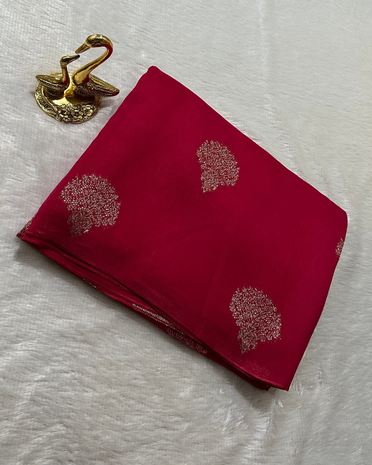 Tussar silk saree Pink With Floral Butta Design | Glow & Glitter Boutique