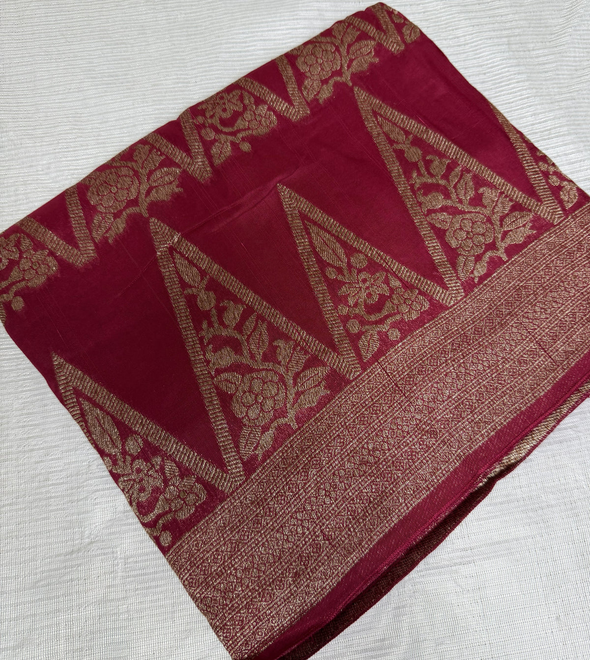Tussar silk saree Pink with Temle Design | Glow & Glitter Boutique