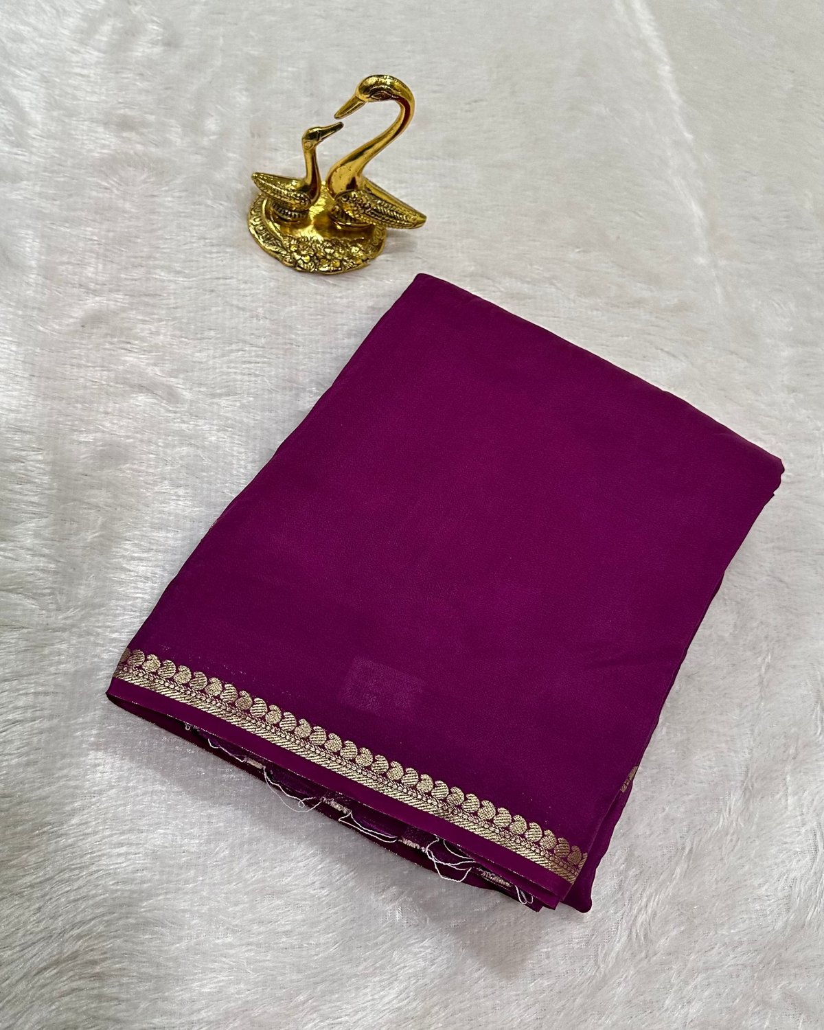 Viscose silk saree Wine with Mango Design Thin Border | Glow & Glitter Boutique