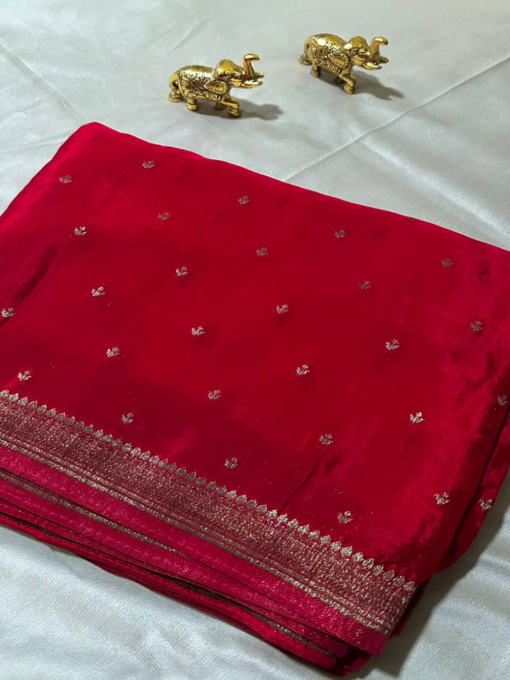 Banaras Crepe silk saree | Glow & Glitter Boutique