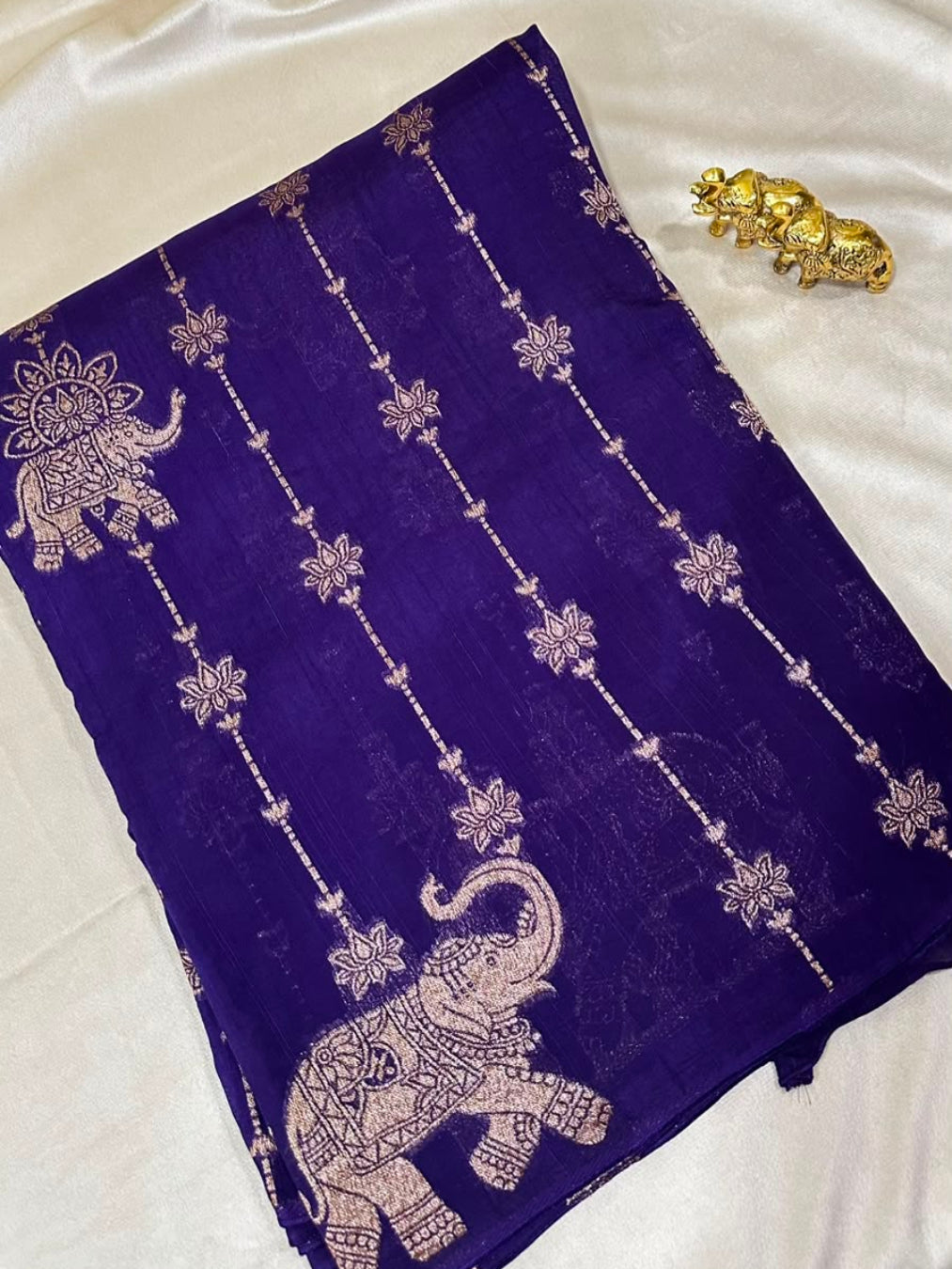 Matka tussar silk saree Purple Color Shade | Glow & Glitter Boutique
