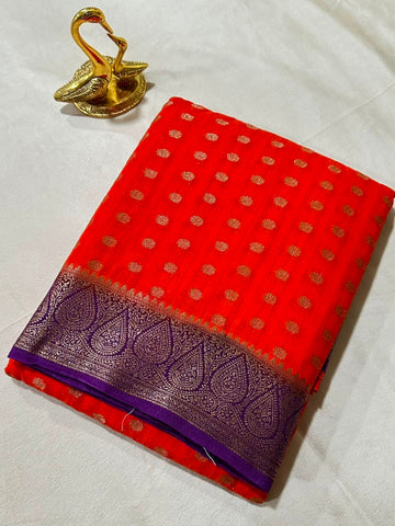 Premium Banaras georgette silk | Glow & Glitter Boutique