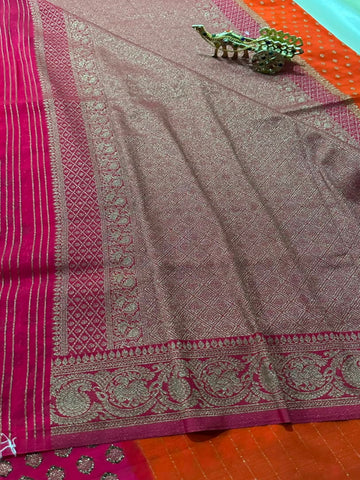 Premium Banaras silk with blouse | Glow & Glitter Boutique