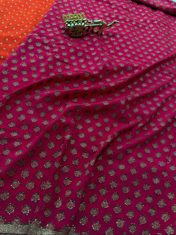 Premium Banaras silk with blouse | Glow & Glitter Boutique