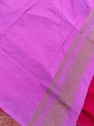 Premium Banaras  silk with blouse pink shade | Glow & Glitter Boutique
