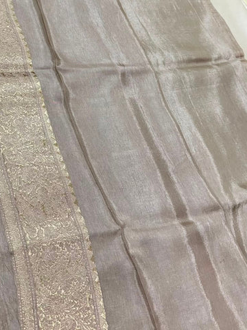 Viscose silk saree Ivory Shade | Glow & Glitter Boutique