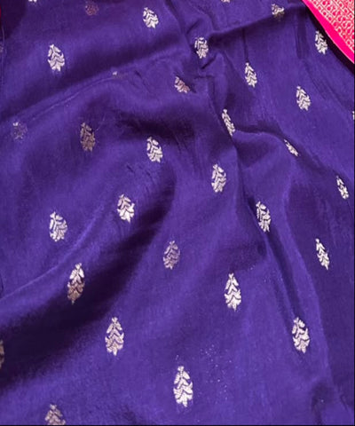 Vintage style viscose silk saree Meganta pink Shade | Glow & Glitter Boutique