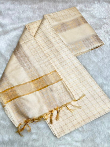 Kerala Onam Bentex Gold Saree | Glow & Glitter Boutique