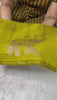 E-Tussar silk saree Lemon green Shade | Glow & Glitter Boutique