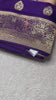 Premium Mashru Silk Saree Purple with Meena Work | Glow & Glitter Boutique