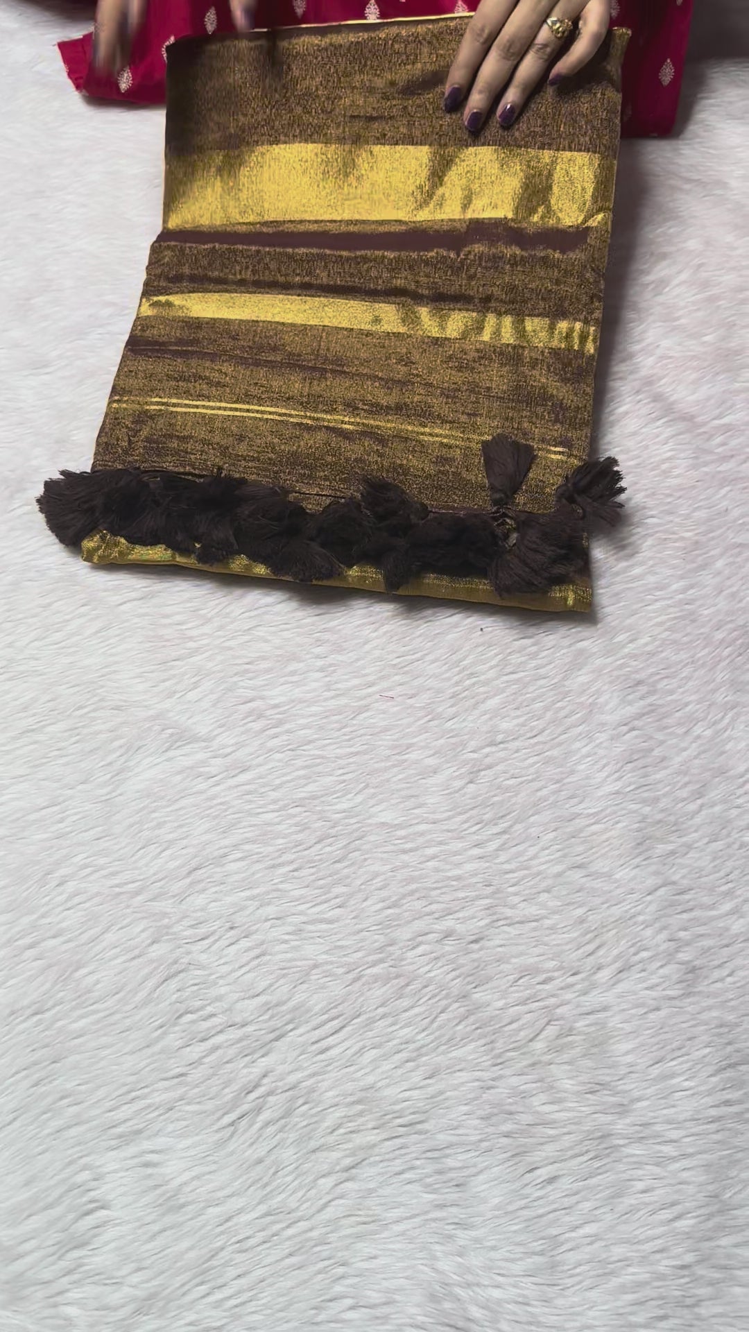 Linen Tissue Brown | HANDLOOM SAREES