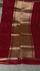 Pure Kora silk Saree Red Shade With Thin border | Glow & Glitter Boutique