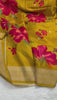 Banaras Digital Silk Saree Golden Yellow | DESIGNER WEAR