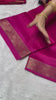 Fancy silk saree Pink Shade with Gold Zari Border | Glow & Glitter Boutique