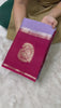 Semi Binny Crepe Lilac Shade With Beetroot Shade Border | Glow & Glitter Boutique